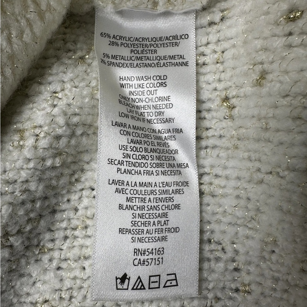 Calvin Klein Jeans Cream and Silver Knit Sweater - Picture 3 of 10